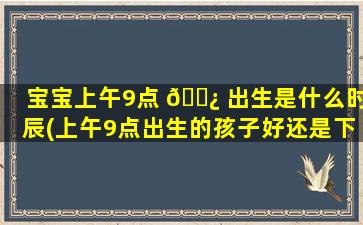 宝宝上午9点 🌿 出生是什么时辰(上午9点出生的孩子好还是下午的好)